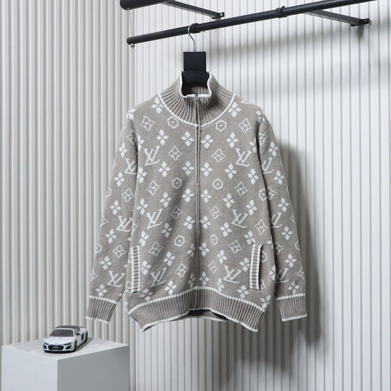 25ss All-over Monogram Zip-up Cardigan