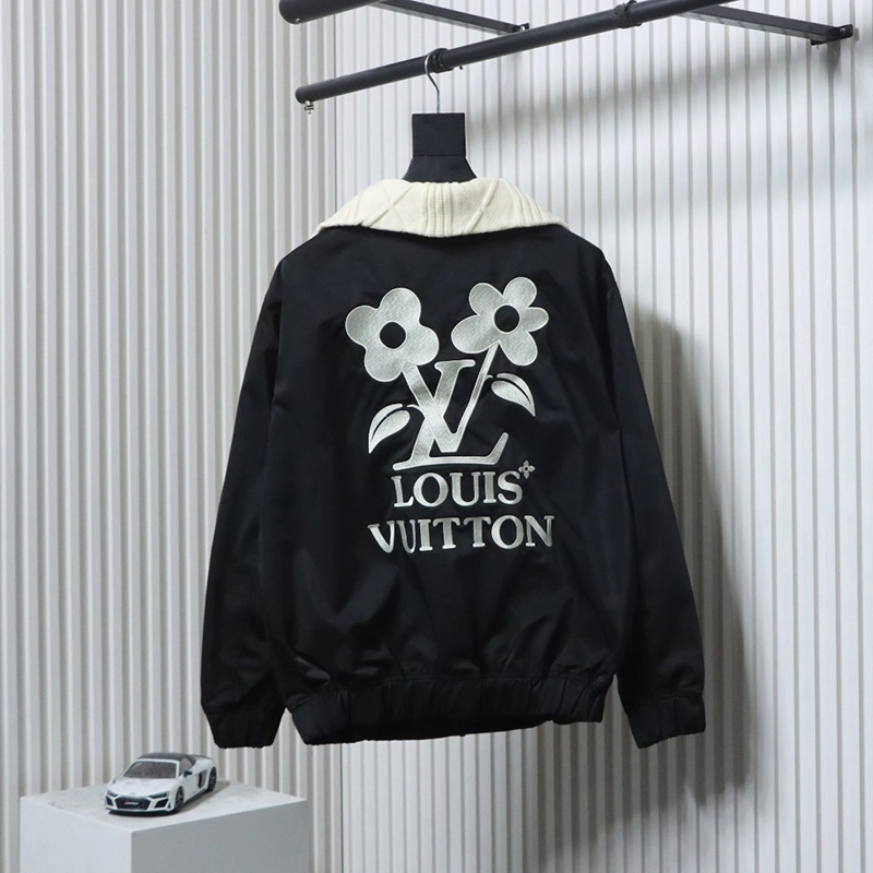 Logo Cable Collar Zip-up Jacket