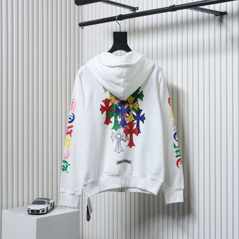 25fw Colorful Cross Print Zip-up Jacket