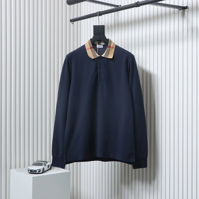 Checkered Lapel Polo Shirt