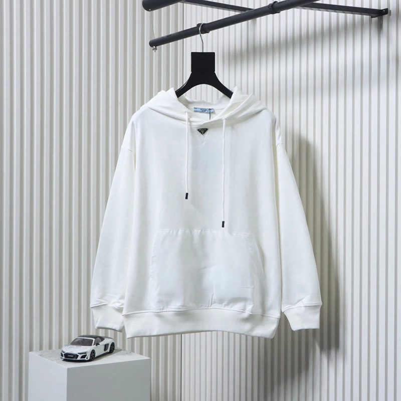 25fw Classic Collar Logo Nylon Kangaroo Pocket Hoodie