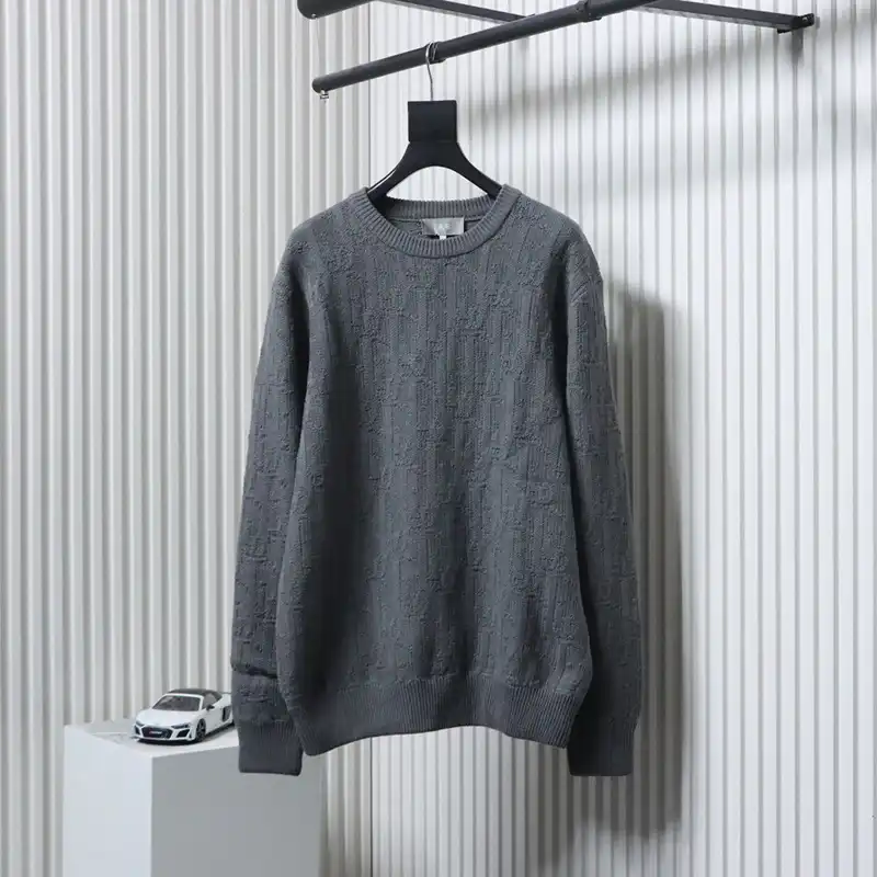 CD All-over Gray Jacquard Sweater