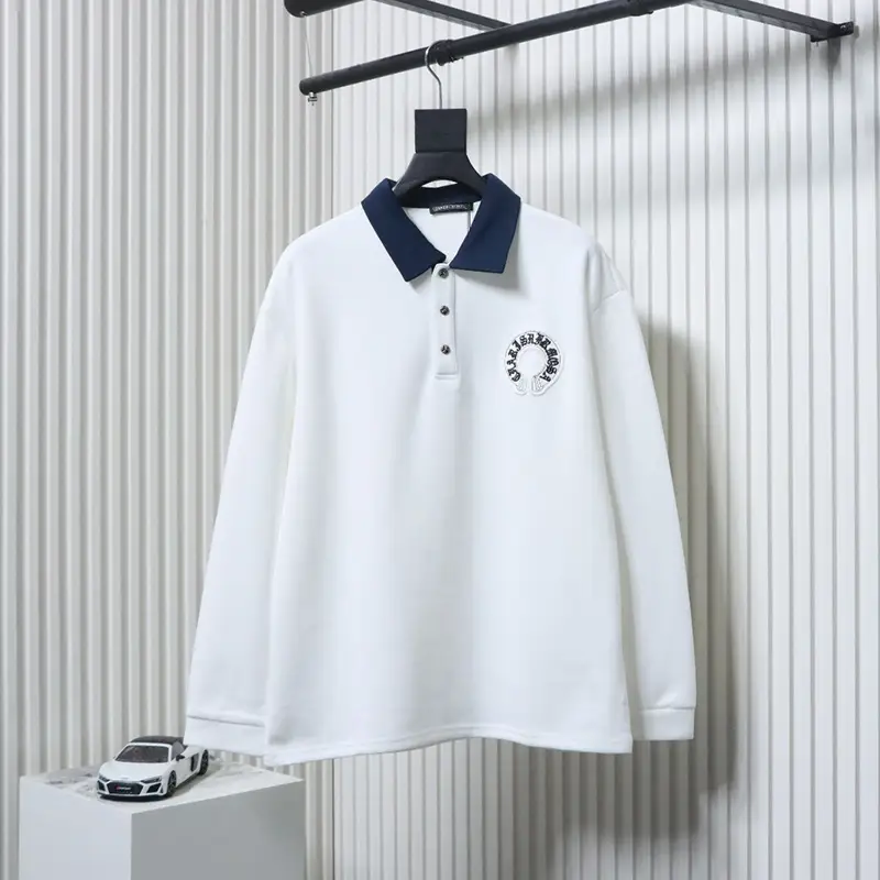 Embroidered Lapel Polo Shirt