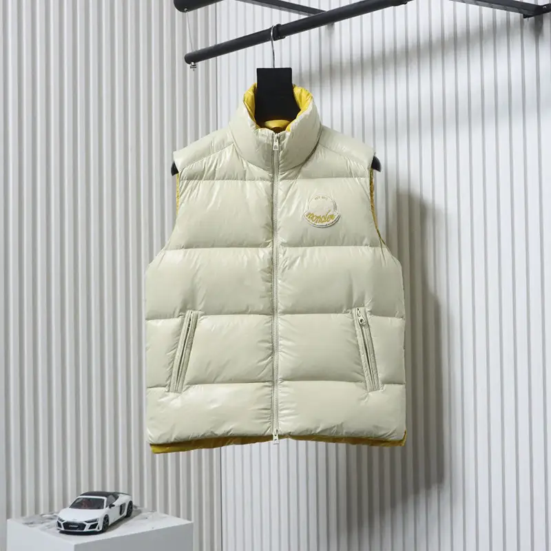 Colorblock Plaid Down Vest