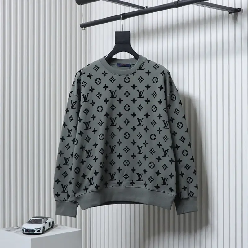 Allover Monogram Flocked Sweatshirt