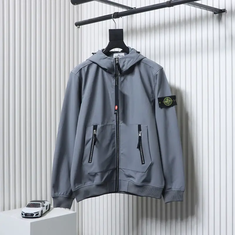 Shell-R Solid Logo Hooded Jacket