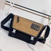 Medium Canvas and Suede Flex Messenger Bag