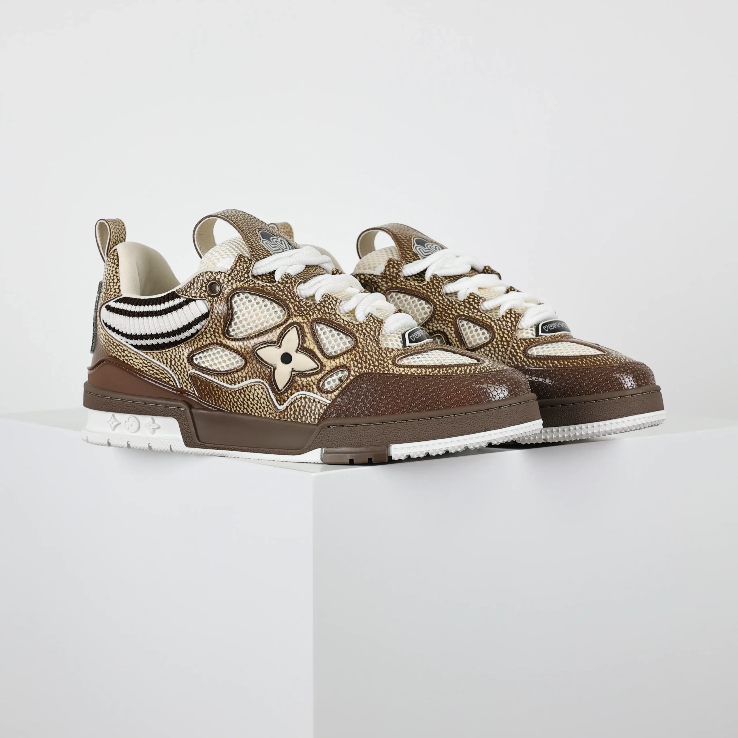 Skate Low Trainers Braune Top-Sneaker4