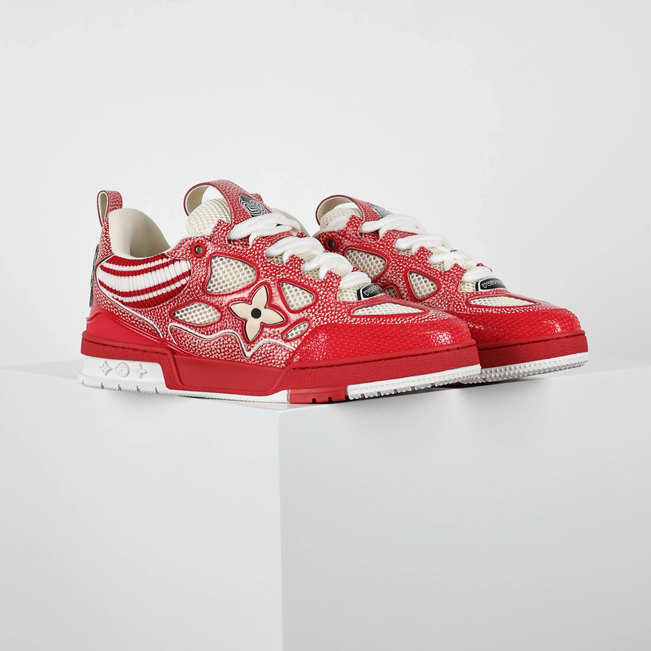 Skate Sneaker Strickkragen Rot2
