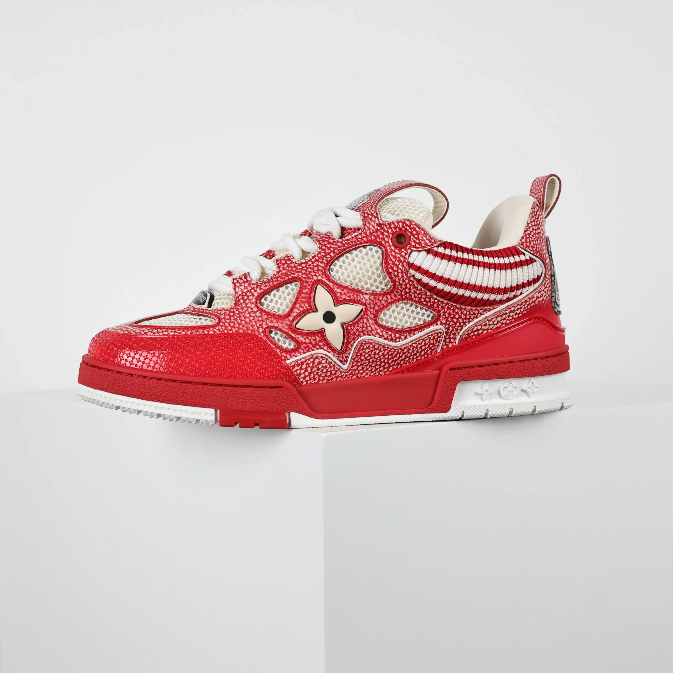 Skate Sneaker Strickkragen Rot8