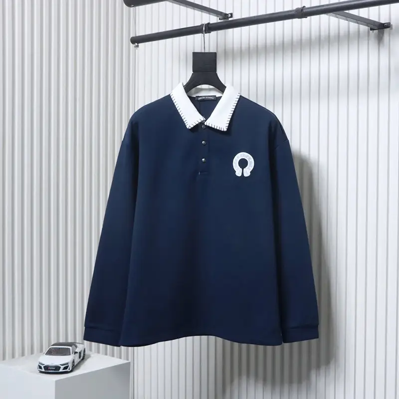 Horseshoe Embroidered Lapel Polo Shirt