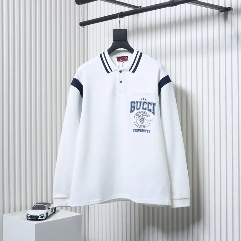 Embroidered Lapel Polo Shirt