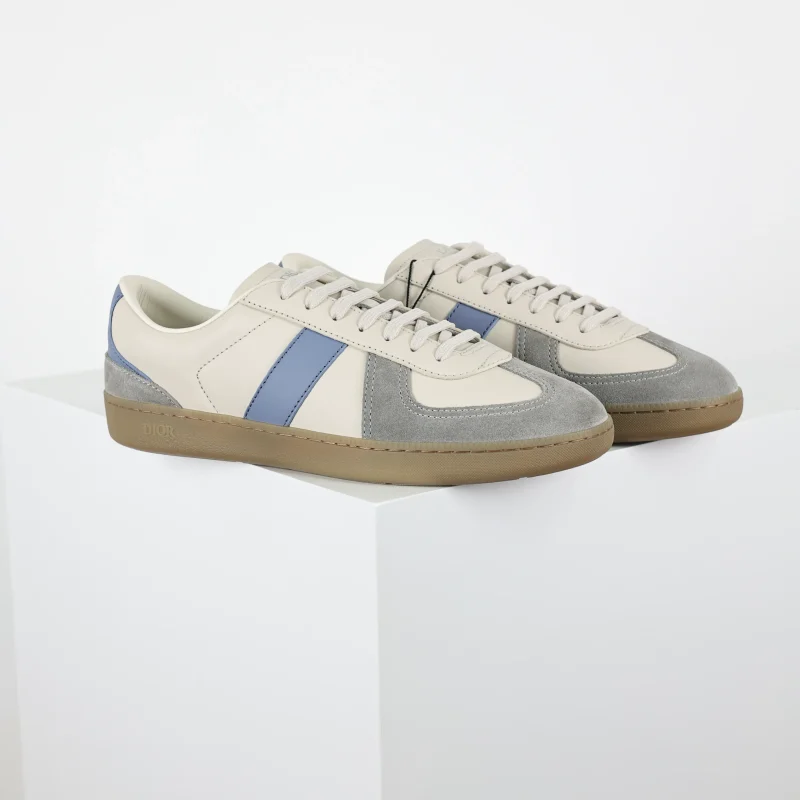 B01 Matchpoint Sneakers Grey and White Smooth Calfskin Leather