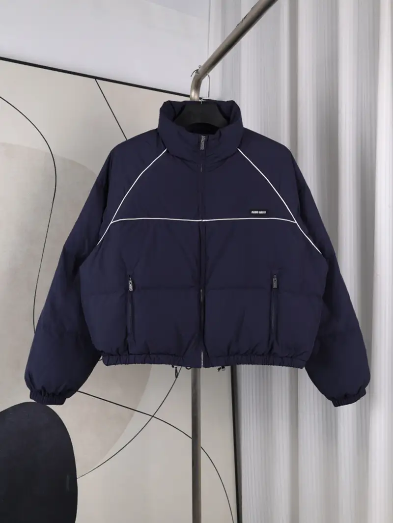 Logo Strappy Short Down Jacket