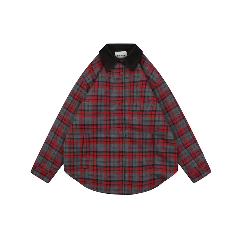 Logo Plaid Cotton Jacket