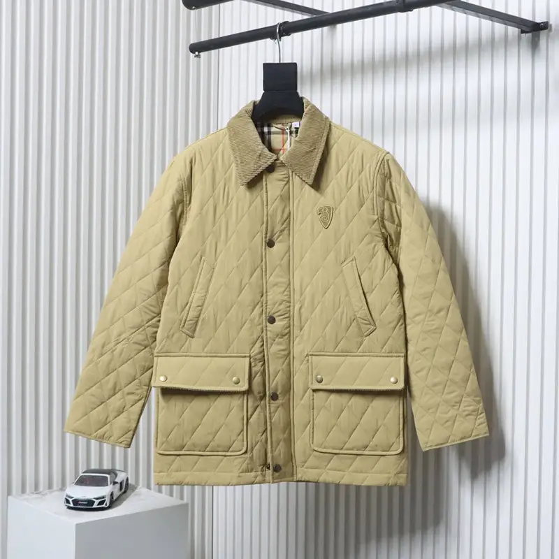 Musical Note Logo Diamond Pocket Jacket/Cotton Coat