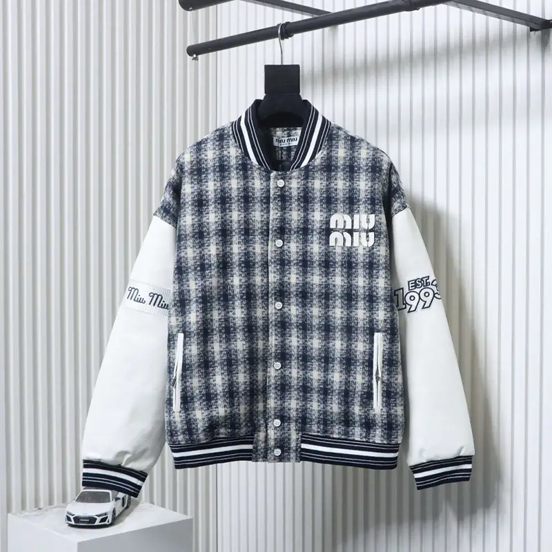 Logo Embroidered Patchwork Baseball Jacket