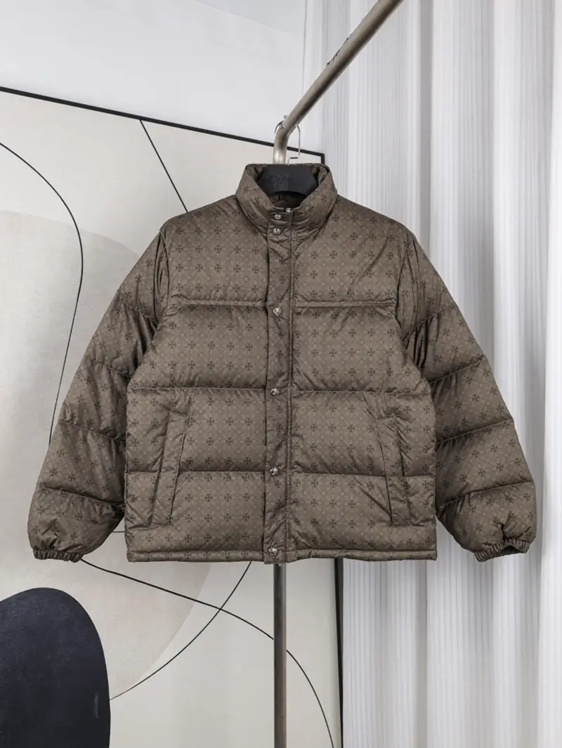 Military Green All-over Logo Down Jacket