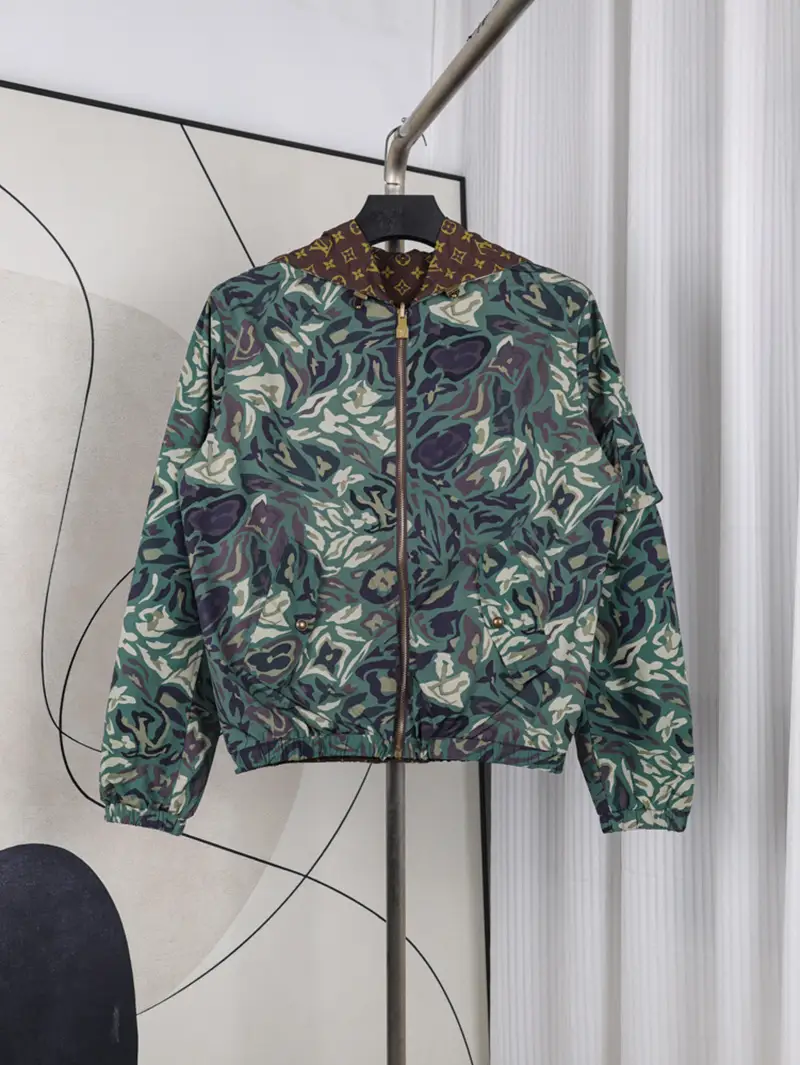 Camouflage Monogram Reversible Windbreaker
