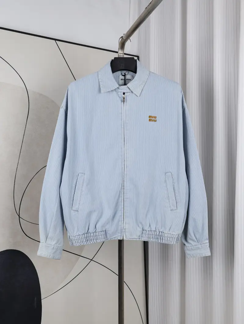 Logo Striped Denim Jacket