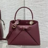 Burgundy Bow Handbag