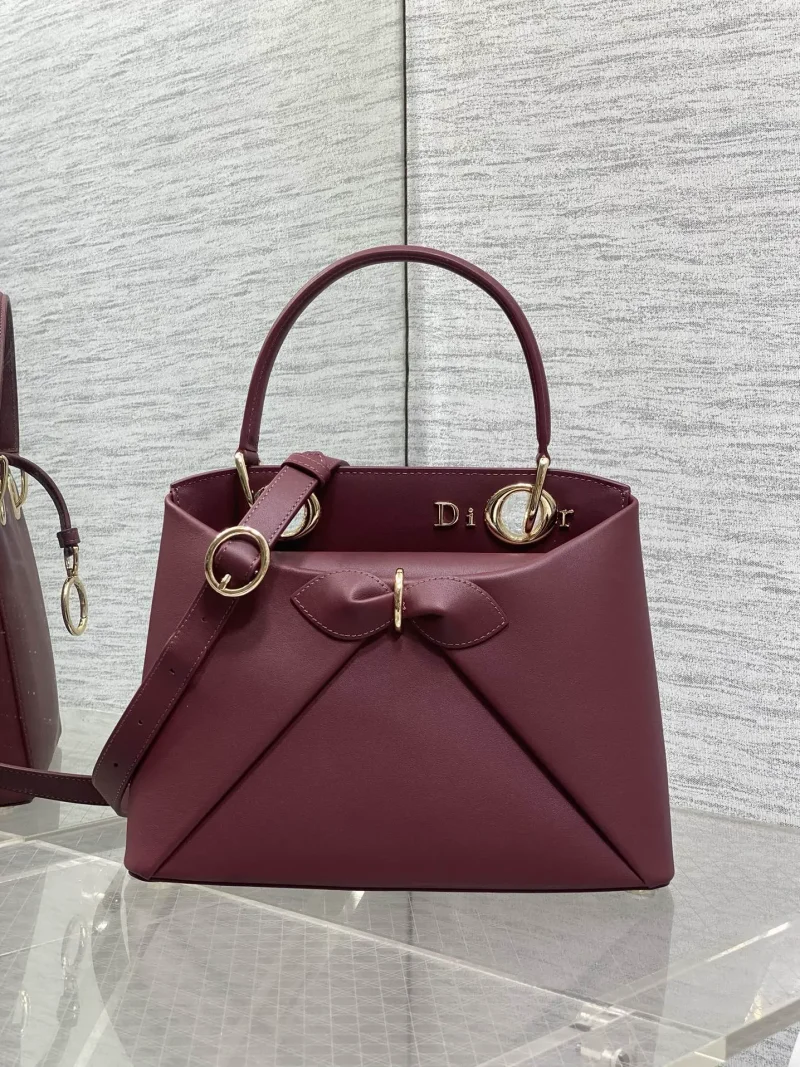 Burgundy Bow Handbag