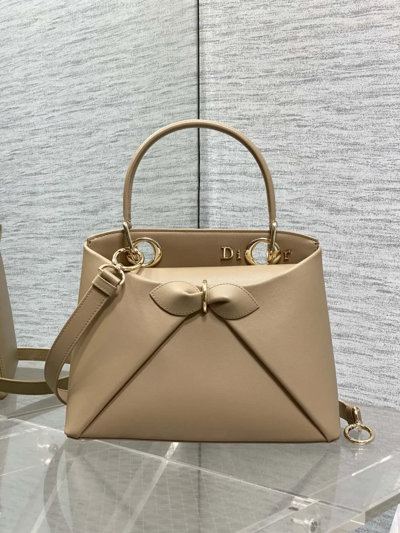 Khaki Bow Handbag