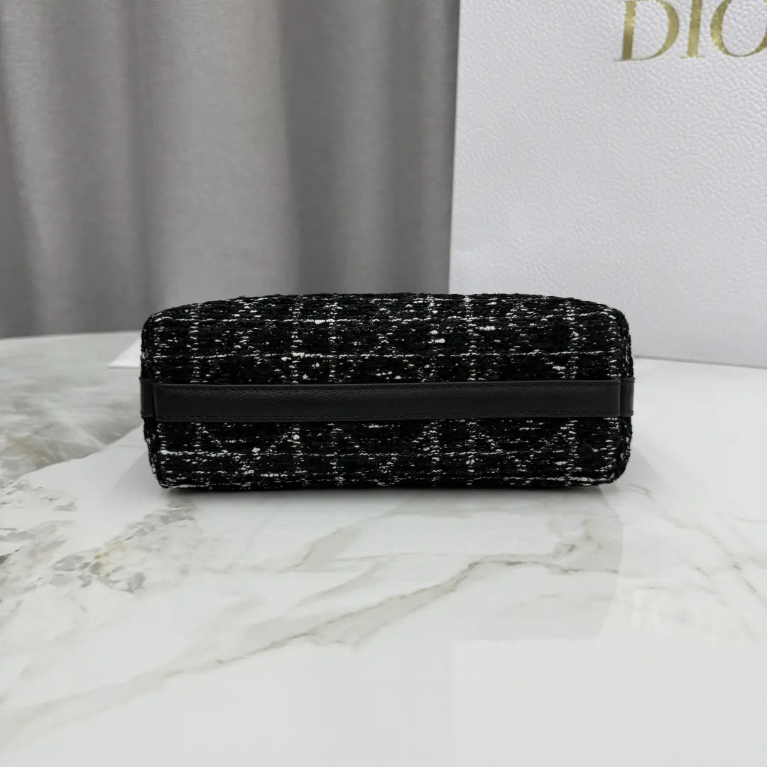 Miss Caro chain bag in black woven tweed8