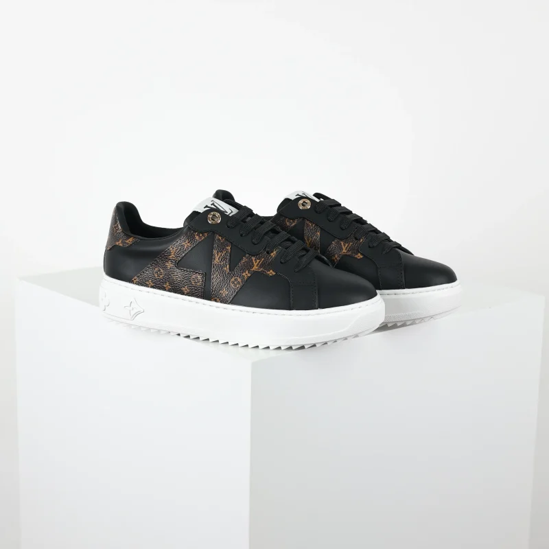 Time Out Sneakers Schwarz Monogramm-Blumenmuster1