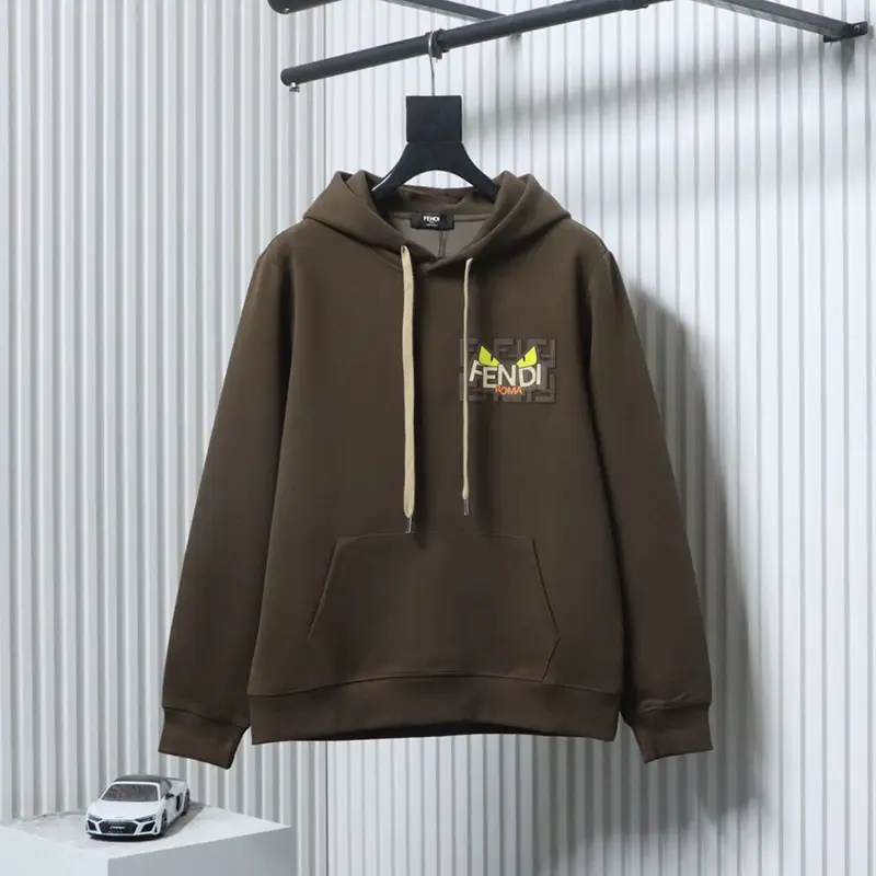 Logo Monster Eyes Print Hoodie