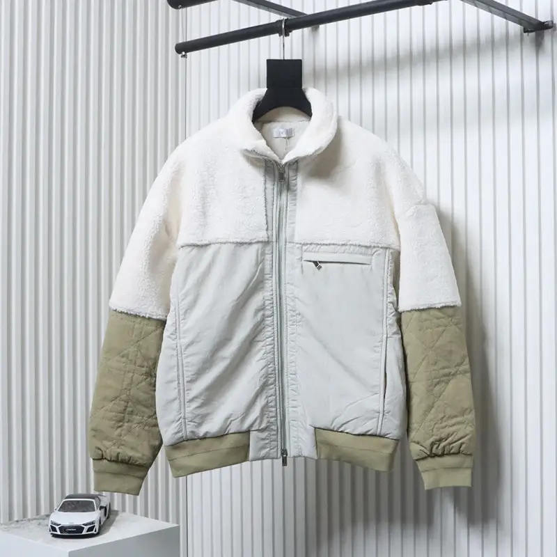 Teddy Fleece Logo Zip-up Jacket