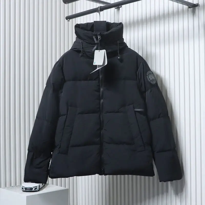 Logo Black Label Hooded Down Jacket