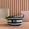 Black and white wool lunchbox bag