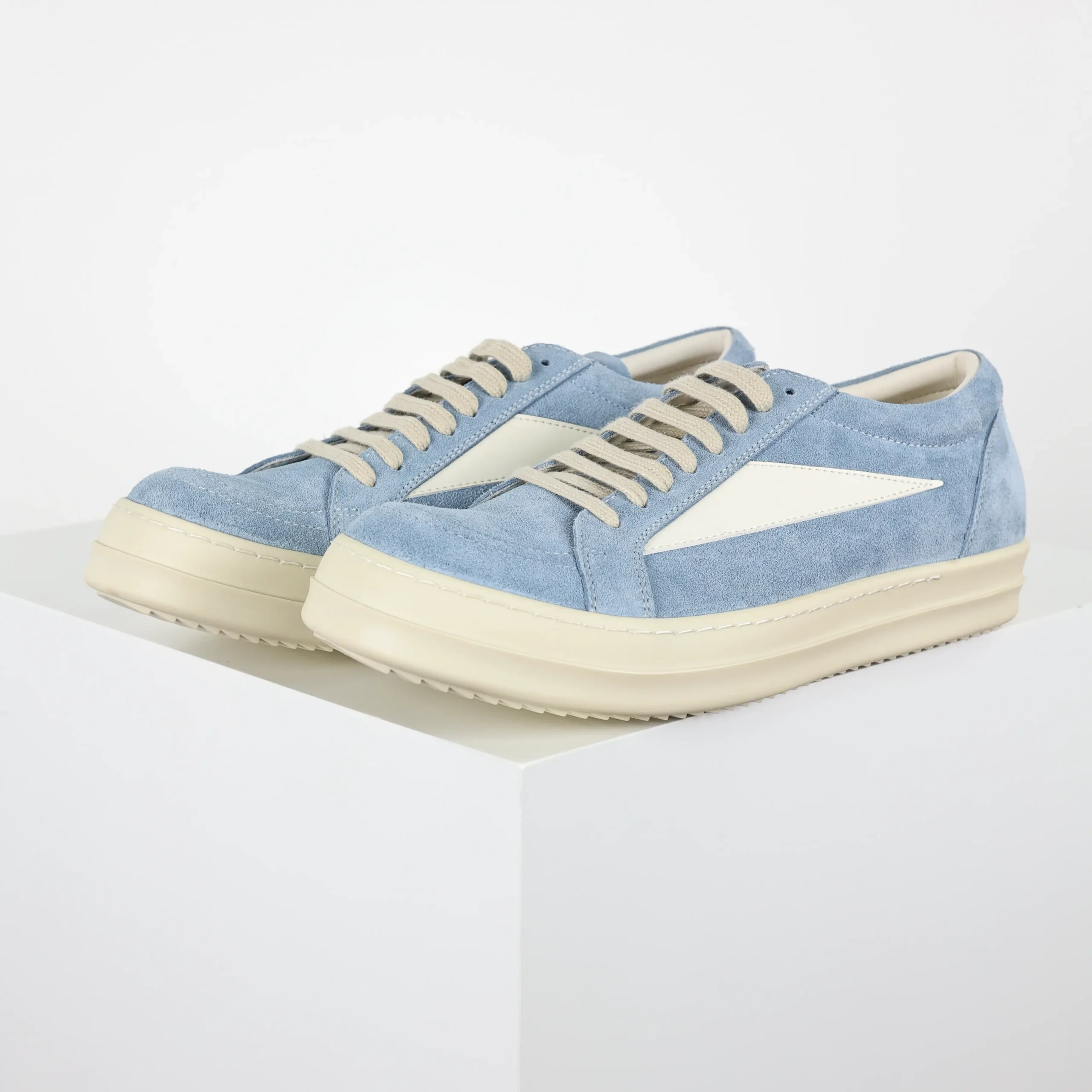 R1ck0wens RO Low-Top-Schuhe Himmelblaues Wildleder1