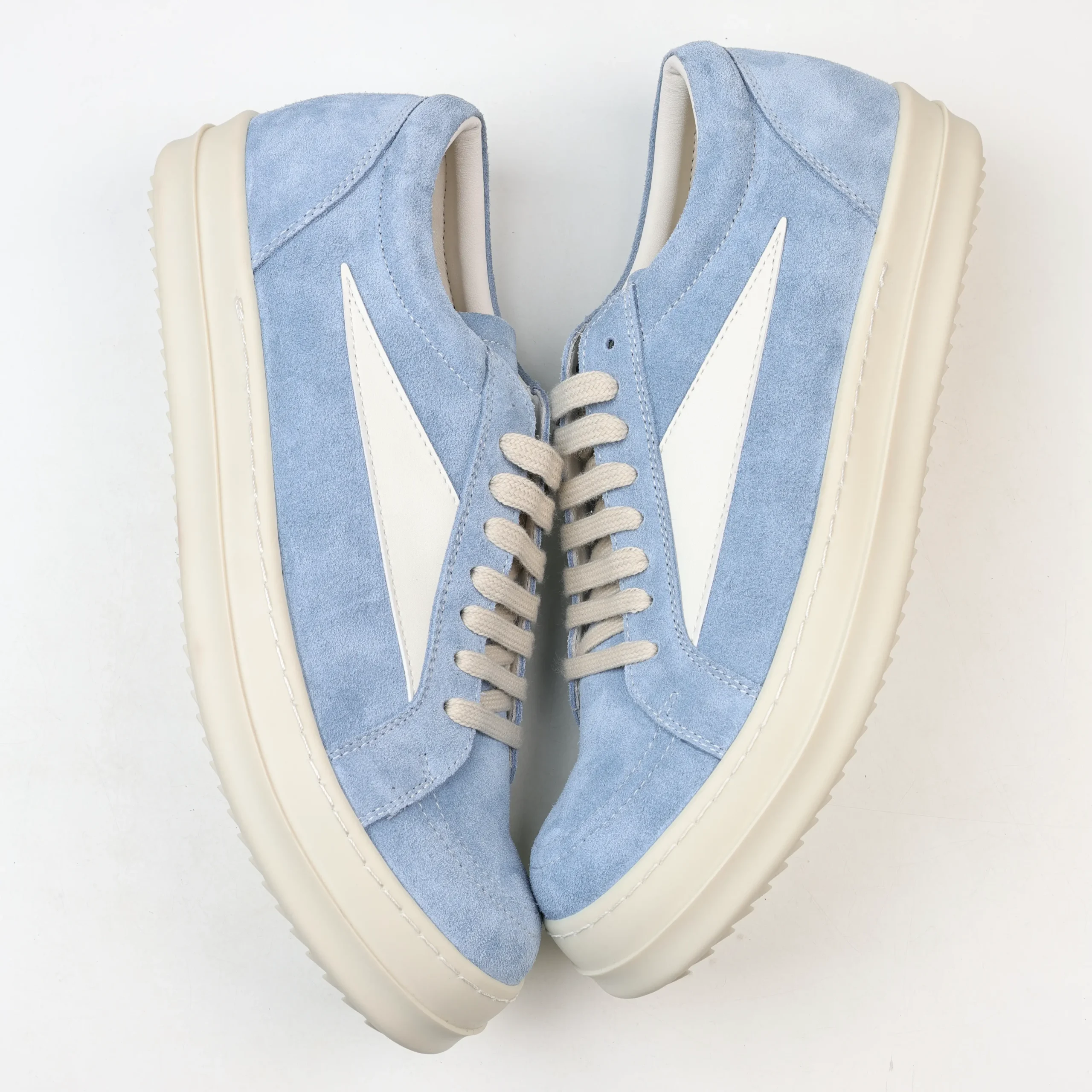 R1ck0wens RO Low-Top-Schuhe Himmelblaues Wildleder10