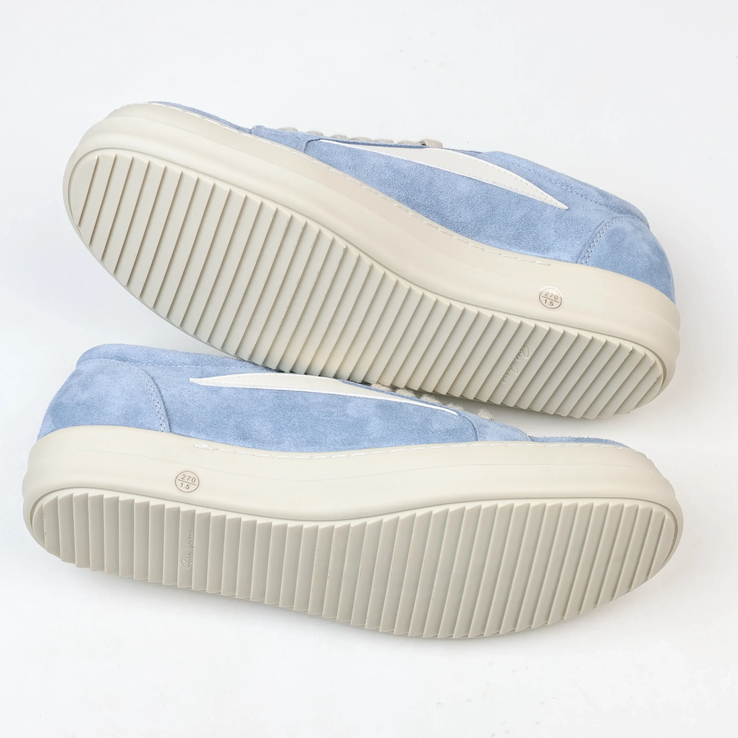 R1ck0wens RO Low-Top-Schuhe Himmelblaues Wildleder12