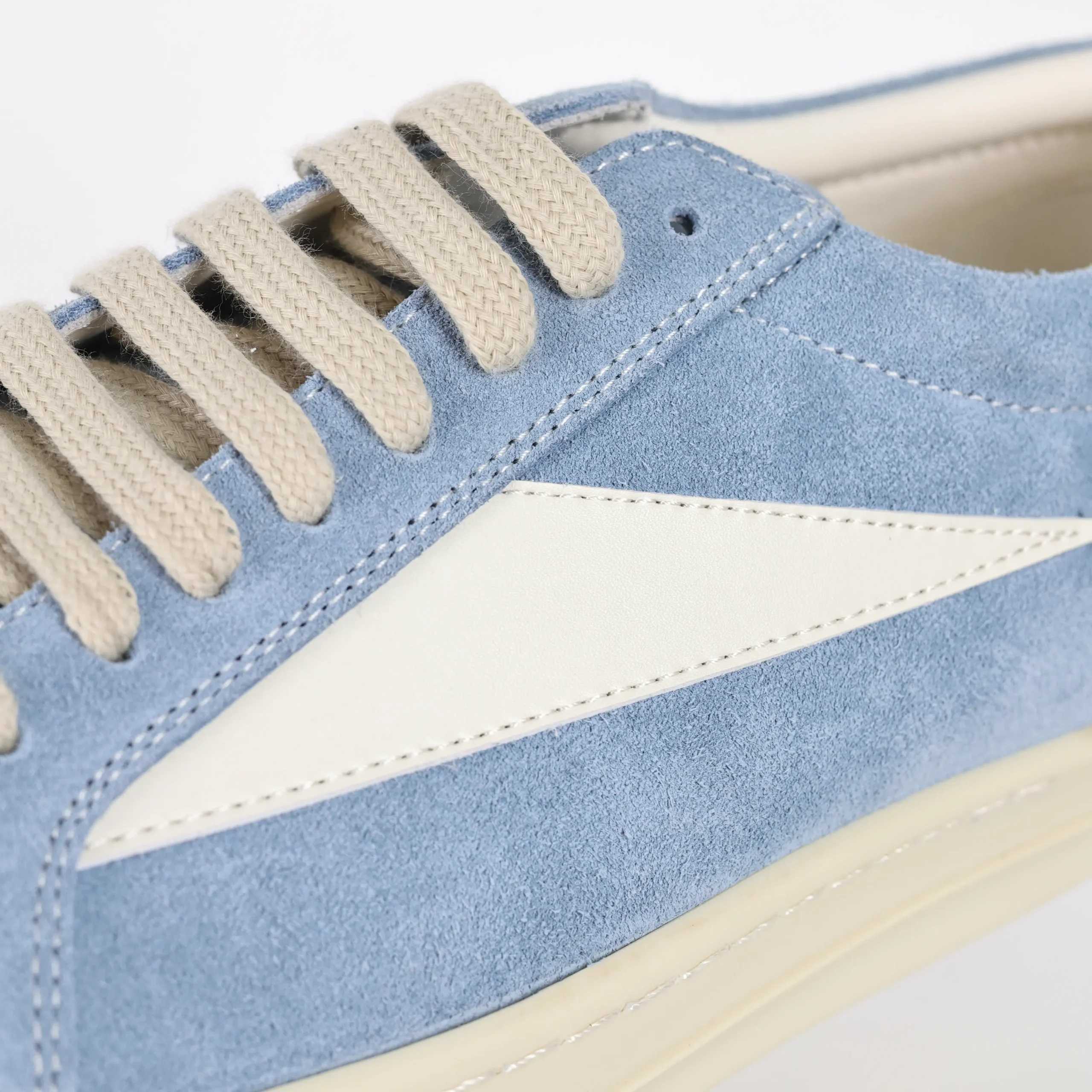 R1ck0wens RO Low-Top-Schuhe Himmelblaues Wildleder9