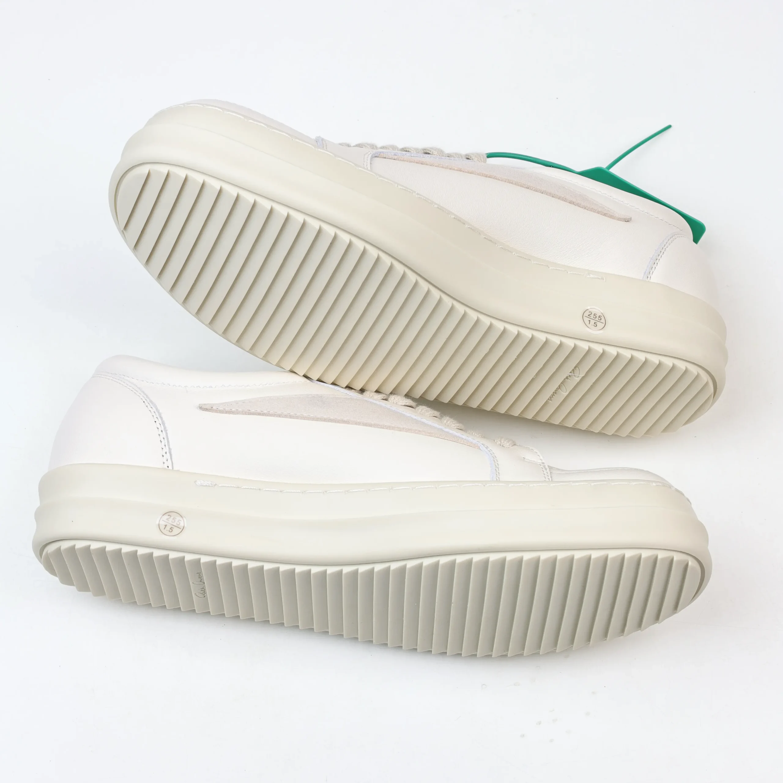 R1ck0wens RO Low-Top-Schuhe Weißes Leder11