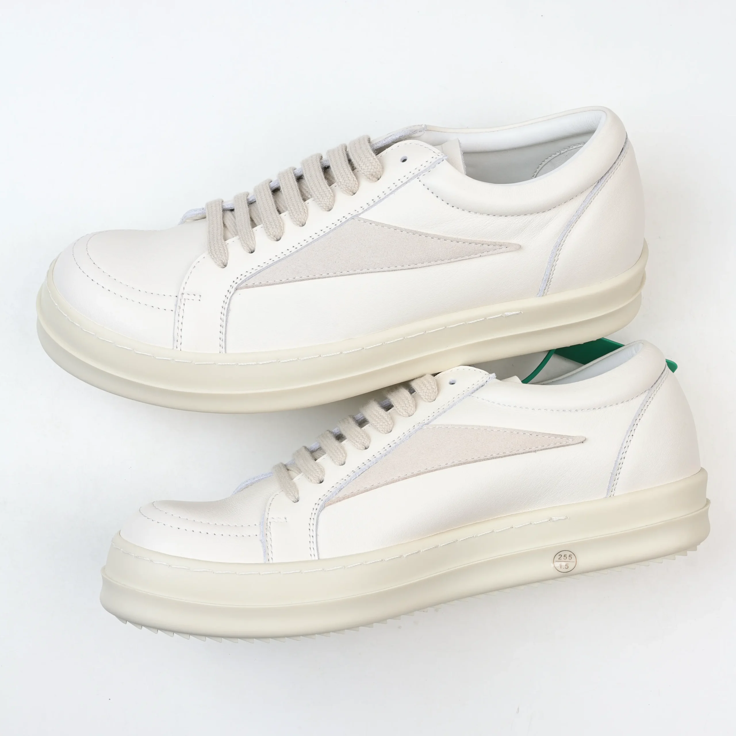 R1ck0wens RO Low-Top-Schuhe Weißes Leder12