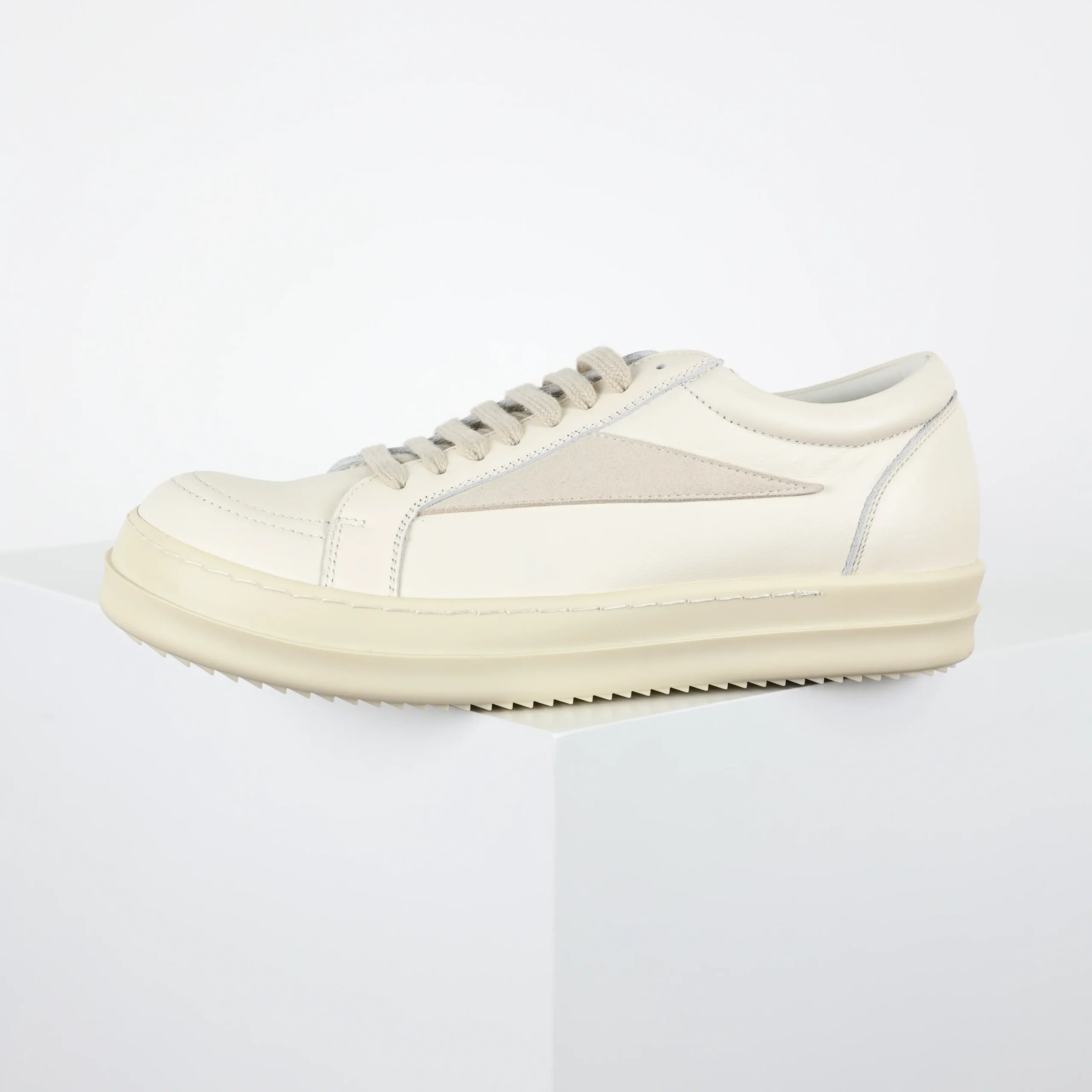 R1ck0wens RO Low-Top-Schuhe Weißes Leder8