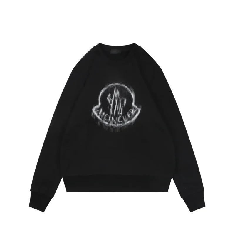 Blurred Logo Graphic Crewneck Sweatshirt
