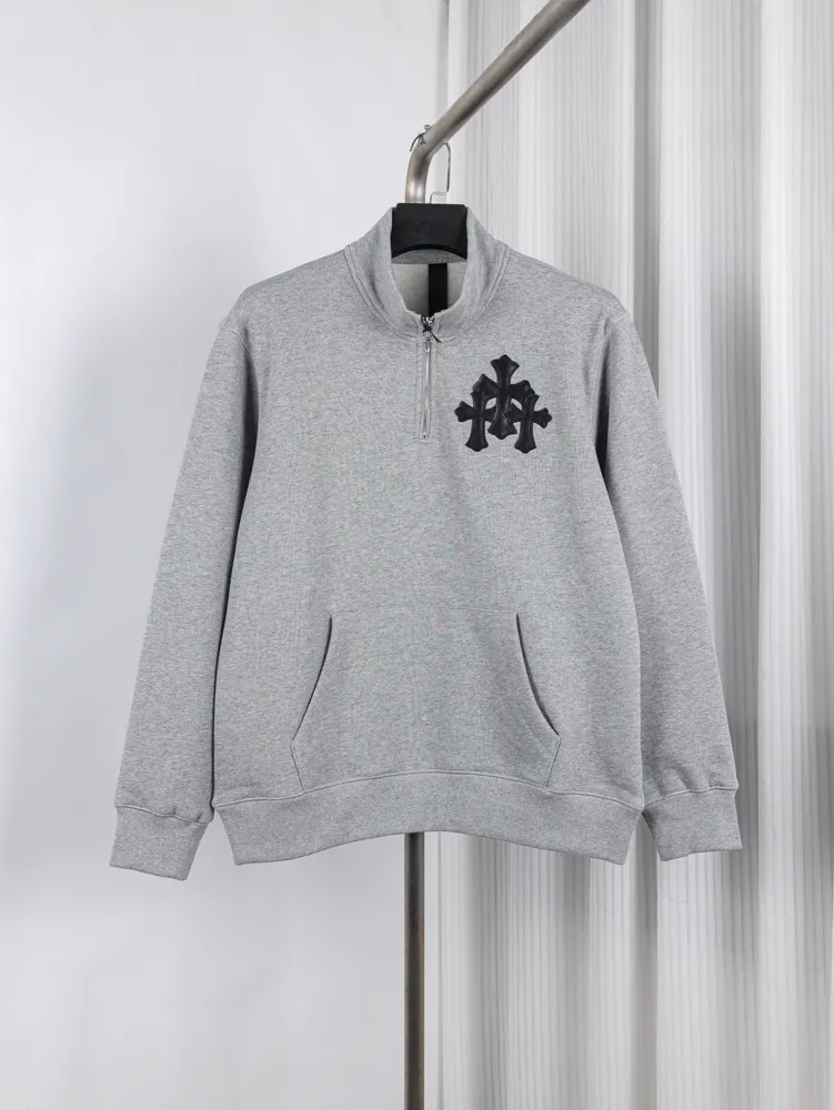 Cross Patch Half-Zip Sweatshirt