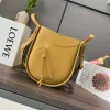Classic cowhide Hammock bag, desert yellow. Size: 21*25*10CM