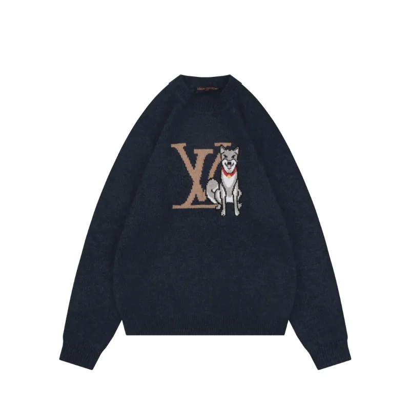 Dog Jacquard Wool Sweater