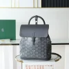 Goyard Aln Mini Backpack, Button Style, Grey Monogram, Dimensions: 19*20*9 cm1