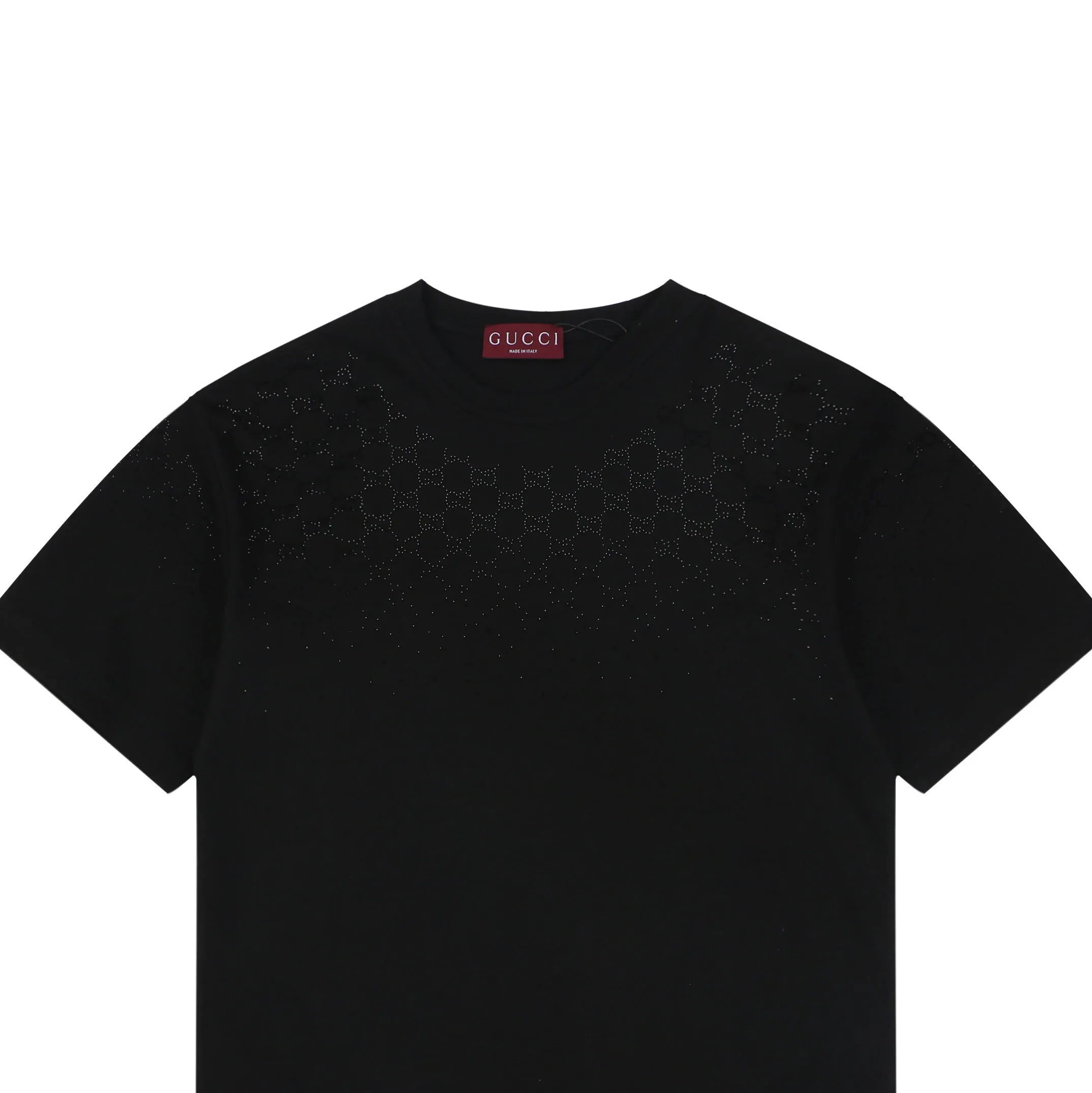 Gradient Crystal Double G Cotton T-Shirt - Details