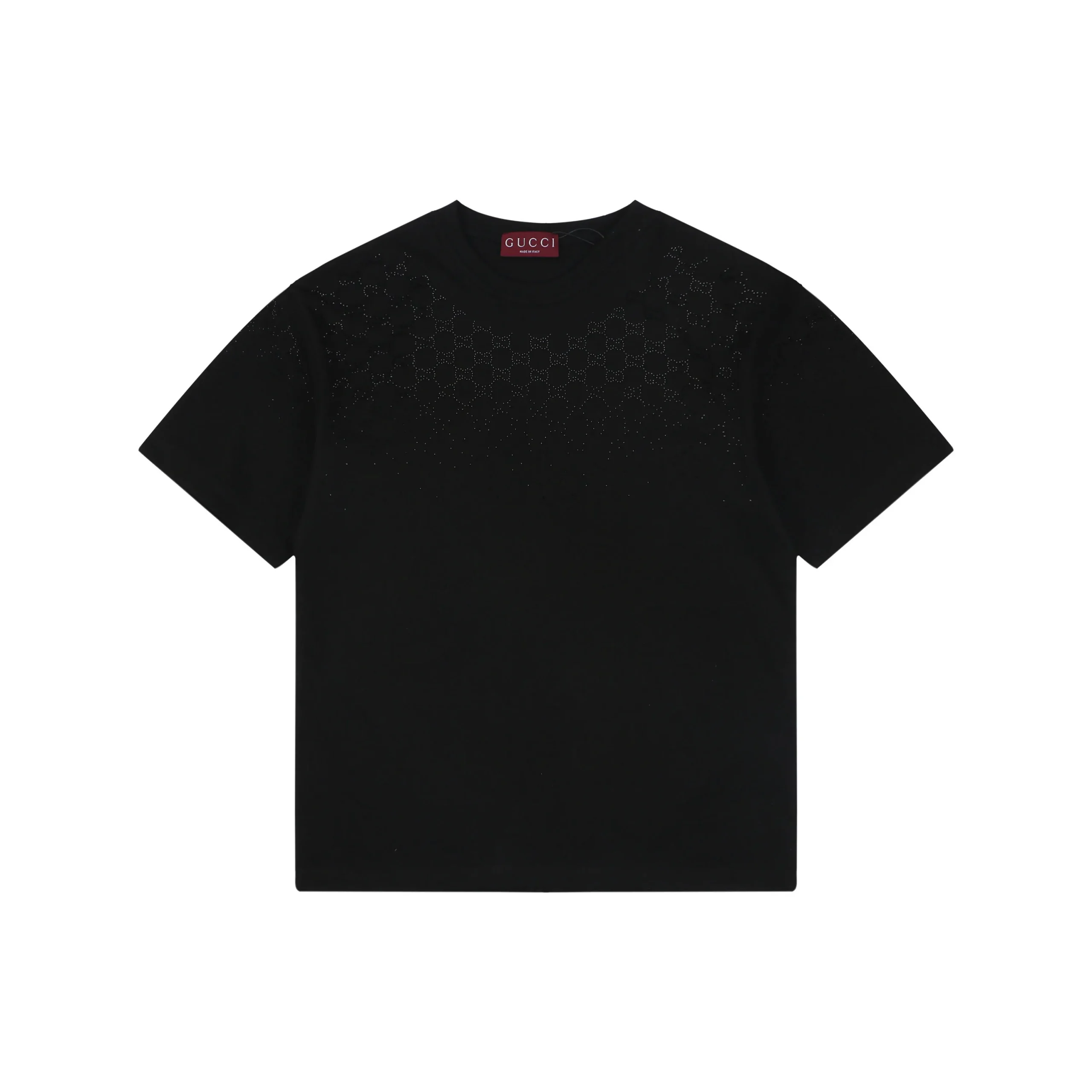 Gradient Crystal Double G Cotton T-Shirt