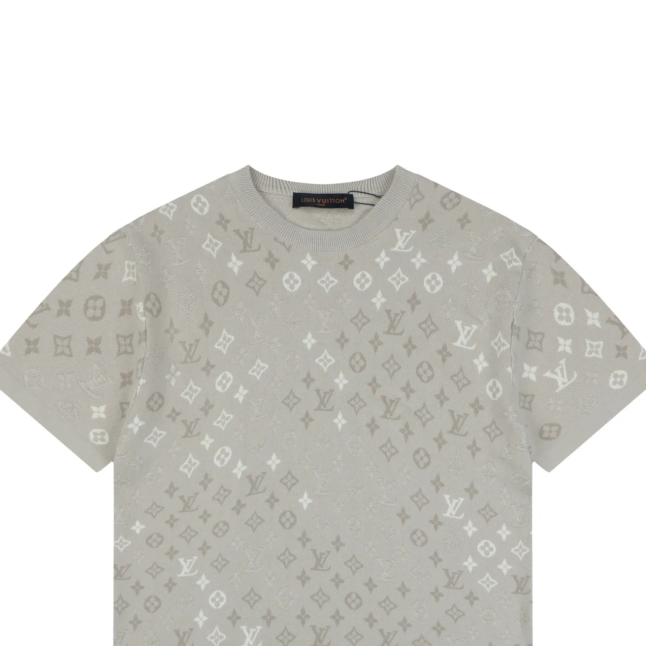 Gradient Monogram Jacquard Knit T-Shirt - Details