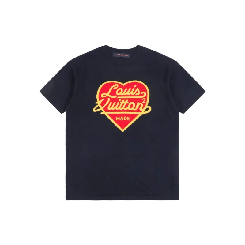 Heart Jacquard Knit T-Shirt