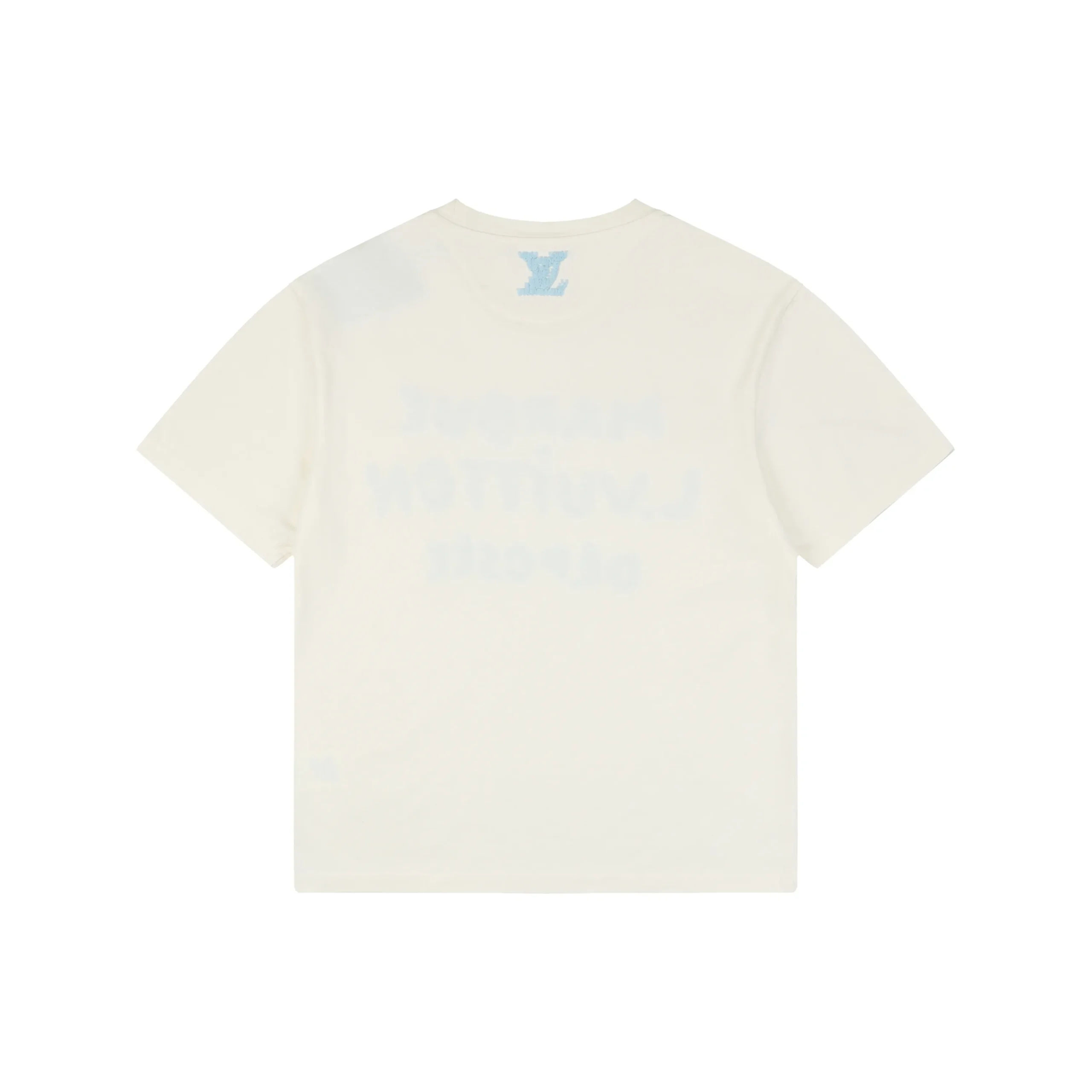 Light Blue Monogram Jacquard T-Shirt - Back